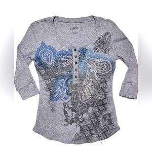 Style & Co Foil Print tee